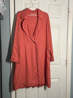 Soft Surroundings Coral Town and Country Trench Coat